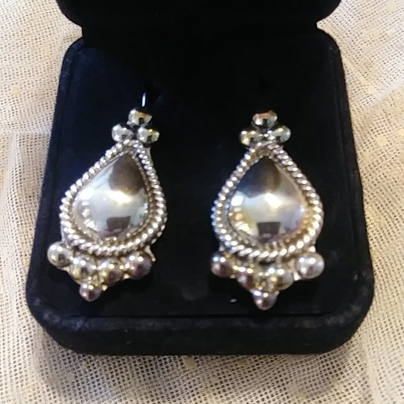 Handcrafted Sterling Silver Drop Earrings - Picture 2 of 3